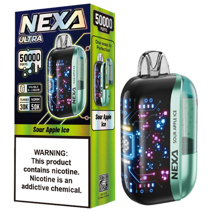 NEXA ULTRA 50000PUFFS 5PC PACK SOUR APPLE ICE