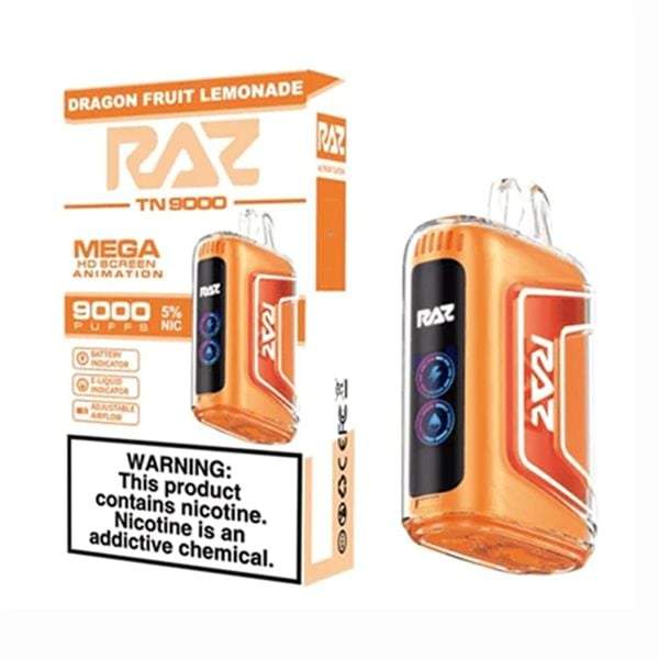 20530267 RAZ 9000 PUFF DISPOSABLE VAPE - DRAGONFRUIT LEMONADE Default Title 6975984052922
