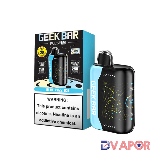 GEEK BAR PULSE 25000PUFFS DISPOSABLE BLUE RAZZ ICE 5PACK