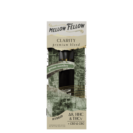 MELLOW FELLOW DISPOSABLE | 2ML | 6 COUNT BOX | CLARITY - GREASE MONKEY