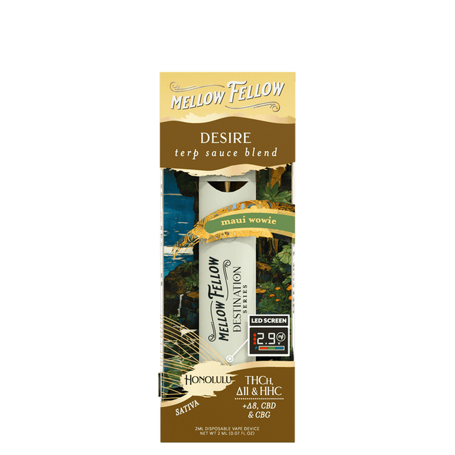 MELLOW FELLOW DISPOSABLE | 2ML | 6 COUNT BOX | DESIRE BLEND | HONOLULU-MAUIWOWIE-POP