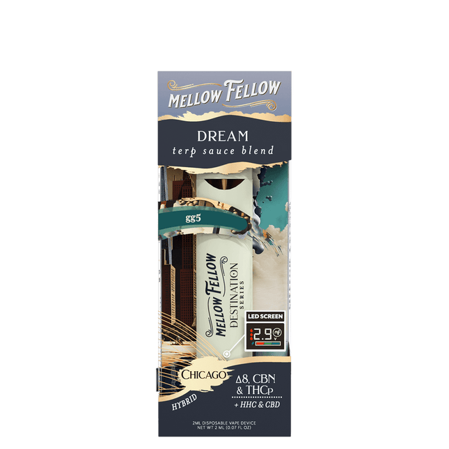 MELLOW FELLOW DISPOSABLE | 2ML | 6 COUNT BOX | DREAM BLEND | CHICAGO-GG5-POP