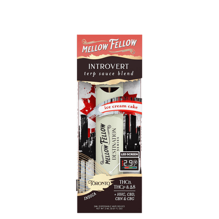 MELLOW FELLOW DISPOSABLE | 2ML | 6 COUNT BOX | INTROVERT BLEND | TORONTO-ICECREAM CAKE-POP
