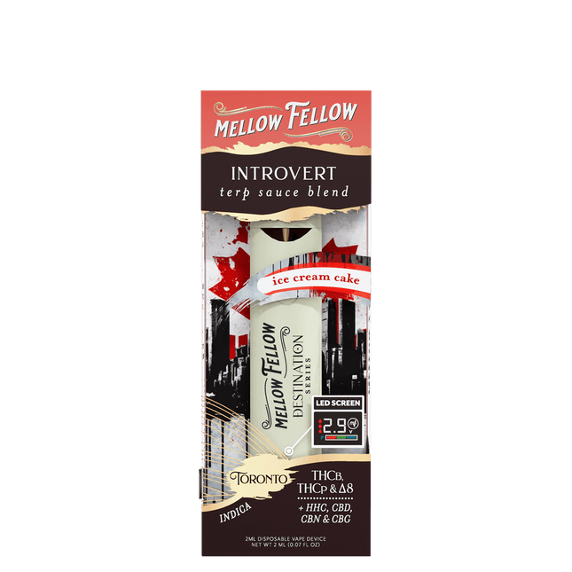 MELLOW FELLOW DISPOSABLE | 2ML | 6 COUNT BOX | INTROVERT BLEND | TORONTO-ICECREAM CAKE-POP