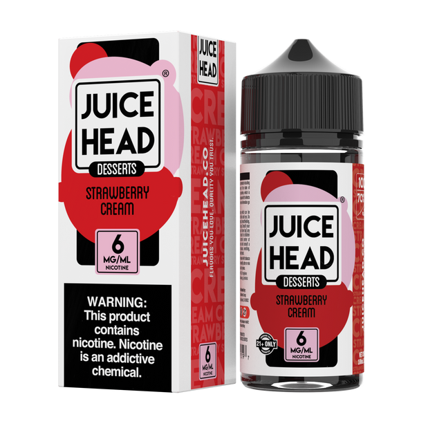JUICE HEAD | E-LIQUID | DESSERTS | 6MG | STRAWBERRY CREAM (6MG)