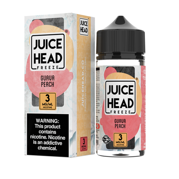 JUICE HEAD | E-LIQUID | FREEZE | 3MG | GUAVA PEACH (3MG)