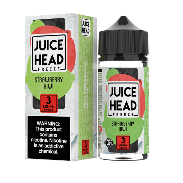 JUICE HEAD | E-LIQUID | FREEZE | 3MG | STRAWBERRY KIWI (3MG)