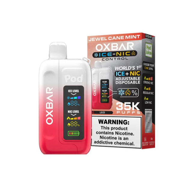 OXBAR X POD JUICE ICE-NIC CONTROL 35000 PUFFS DISPOSABLE 5/PK JEWEL CANE MINT