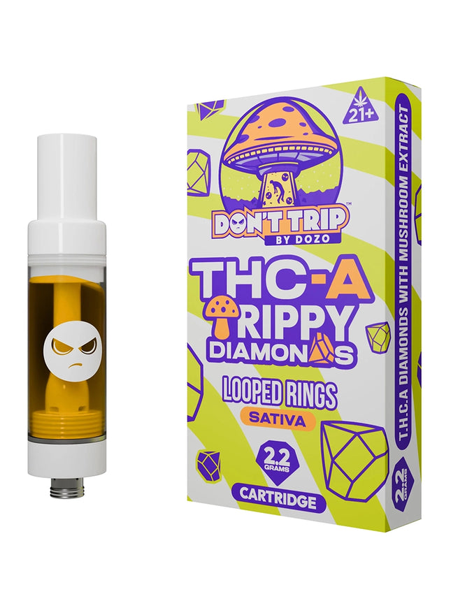 DON'T TRIP DOZO TRIPPY DIAMONDS 2.2G CARTRIDGE LOOPED RINGS SATIVA