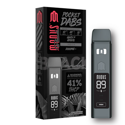 MODUS BLACK POCKET DABS 2G THC - P DISPO 5CT | GARY P GRAPE