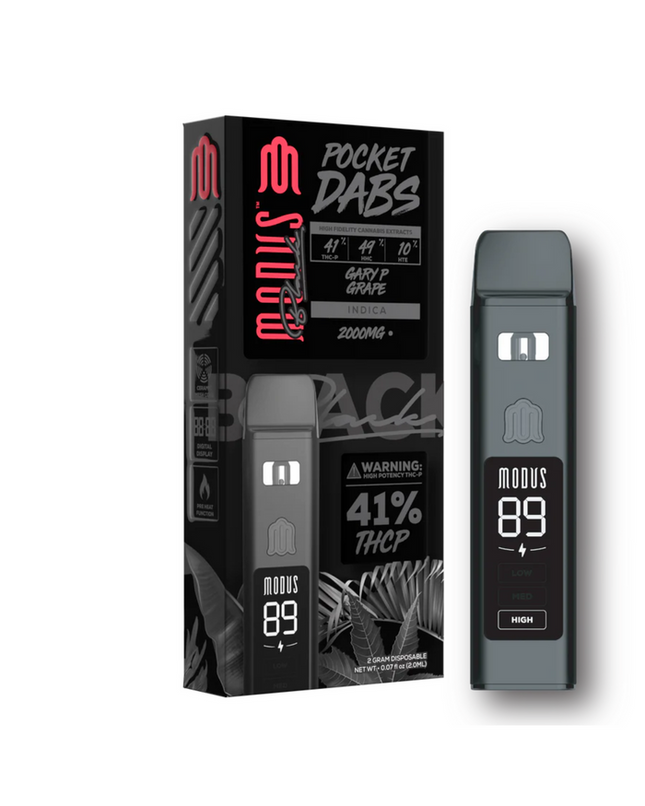 MODUS BLACK POCKET DABS 2G THC - P DISPO 5CT | GARY P GRAPE
