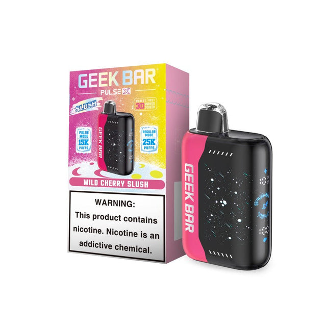 GEEK BAR PULSE X | DISPOSABLE | 25K PUFFS | PACK OF 5 | WILD CHERRY SLUSH