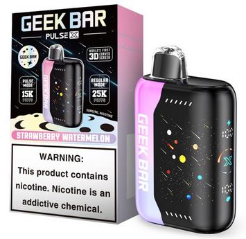 GEEK BAR PULSE 25000PUFFS DISPOSABLE 5 PACK STRAWBERRY WATERMELON