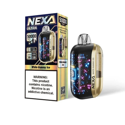 NEXA ULTRA 50000PUFFS 5PC PACK  WHITE GUMMY ICE