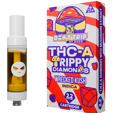 DON'T TRIP DOZO TRIPPY DIAMONDS 2.2G CARTRIDGE WRECKED KUSH INDICA