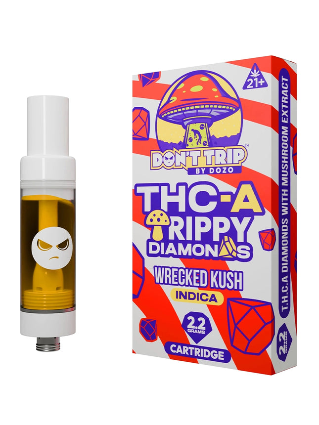 DON'T TRIP DOZO TRIPPY DIAMONDS 2.2G CARTRIDGE WRECKED KUSH INDICA