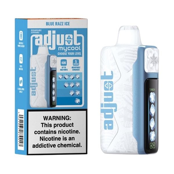 ADJUST MY COOL 40K DISPO 5PACK BLUE RAZZ ICE