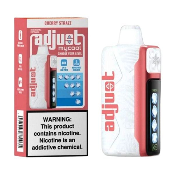 ADJUST MY COOL 40K DISPO 5PACK CHERRY STRAZZ