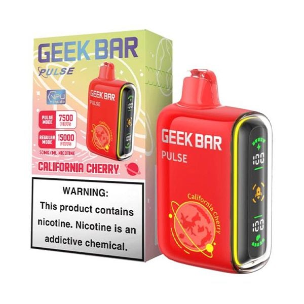 GEEK BAR PULSE 15000 PUFFS DISPOSABLE 5CT CALIFORNIA CHERRY