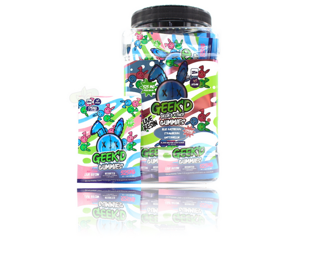 GEEKD EDIBLES | 21000MG JAR 525MG POUCH | GUMMIES 40CT | MIX