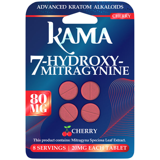 KAMA 7 HYDROXYMITRAGYNINE 4CT | 20MG TABLETS | CHERRY