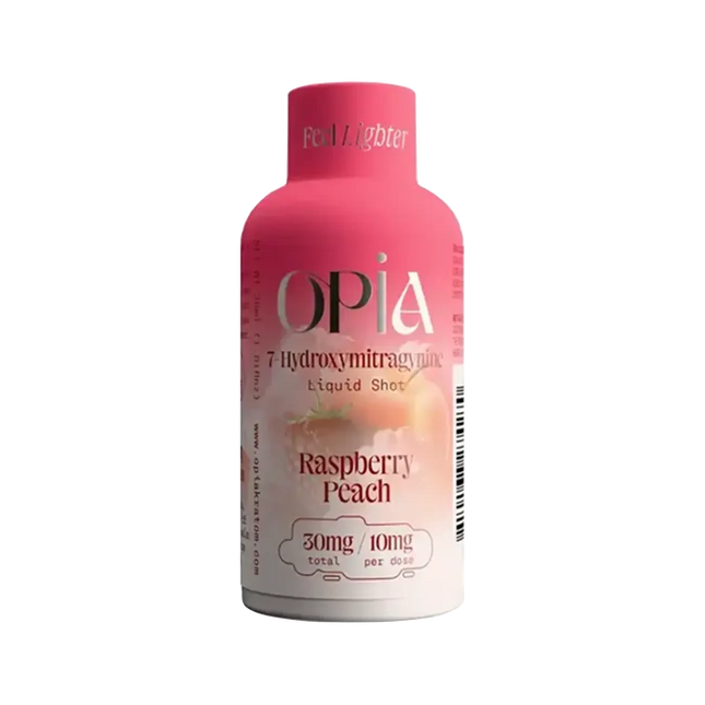 OPIA 7 HYDROXY 30MG SHOTS 12CT | RASBERRY PEACH