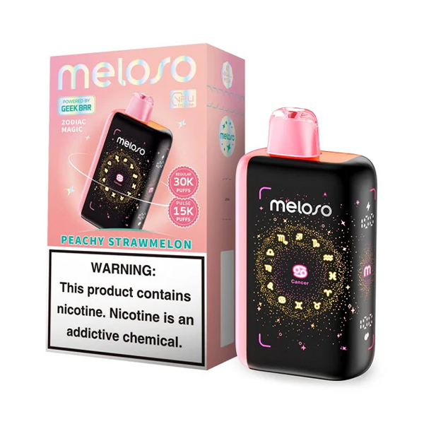 281029 - GEEK BAR MELOSO 30KPF 5CT - PEACHY STRAWMELON