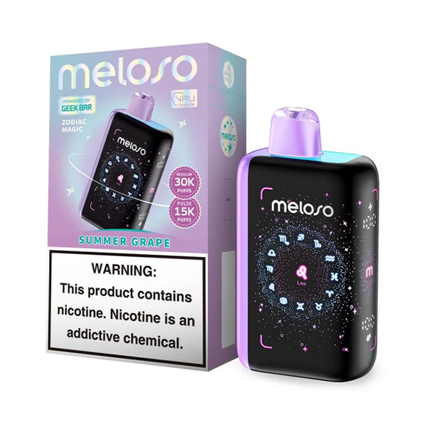 281142 - GEEK BAR MELOSO 30KPF 5CT - SUMMER GRAPE