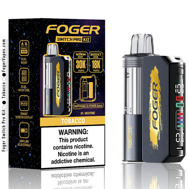 FOGER 30K PODS | 5CT BOX | TOBACCO